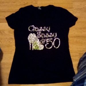 Black V neck Tee shirt